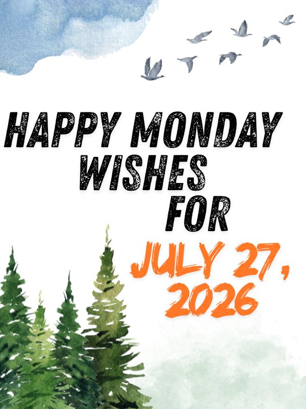 Happy Monday Wishes for July 27, 2026: Messages, Quotes & Greetings
