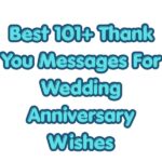 Best 101+ Thank You Messages For Wedding Anniversary Wishes