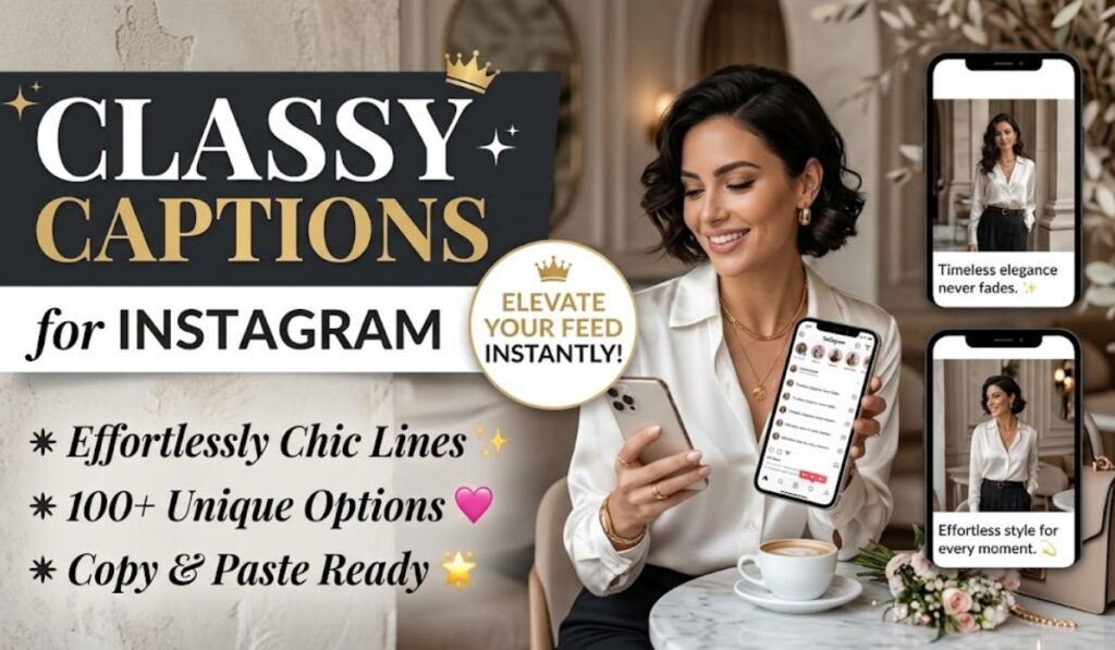Classy Captions for Instagram: 300+ Elegant, Chic, Short & Stylish Ideas