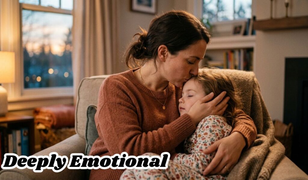 Emotional daughter captions for Instagram - mother kissing daughter