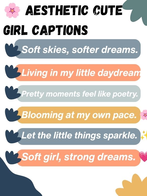 🌸 Aesthetic Cute Girl Captions