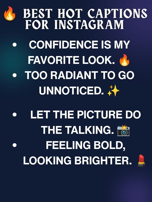 🔥 Best Hot Captions for Instagram