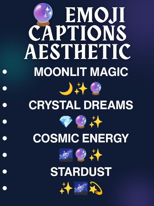 🔮 Emoji Captions Aesthetic