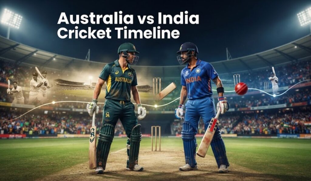 Australia Men’s Cricket Team vs India National Cricket Team Timeline